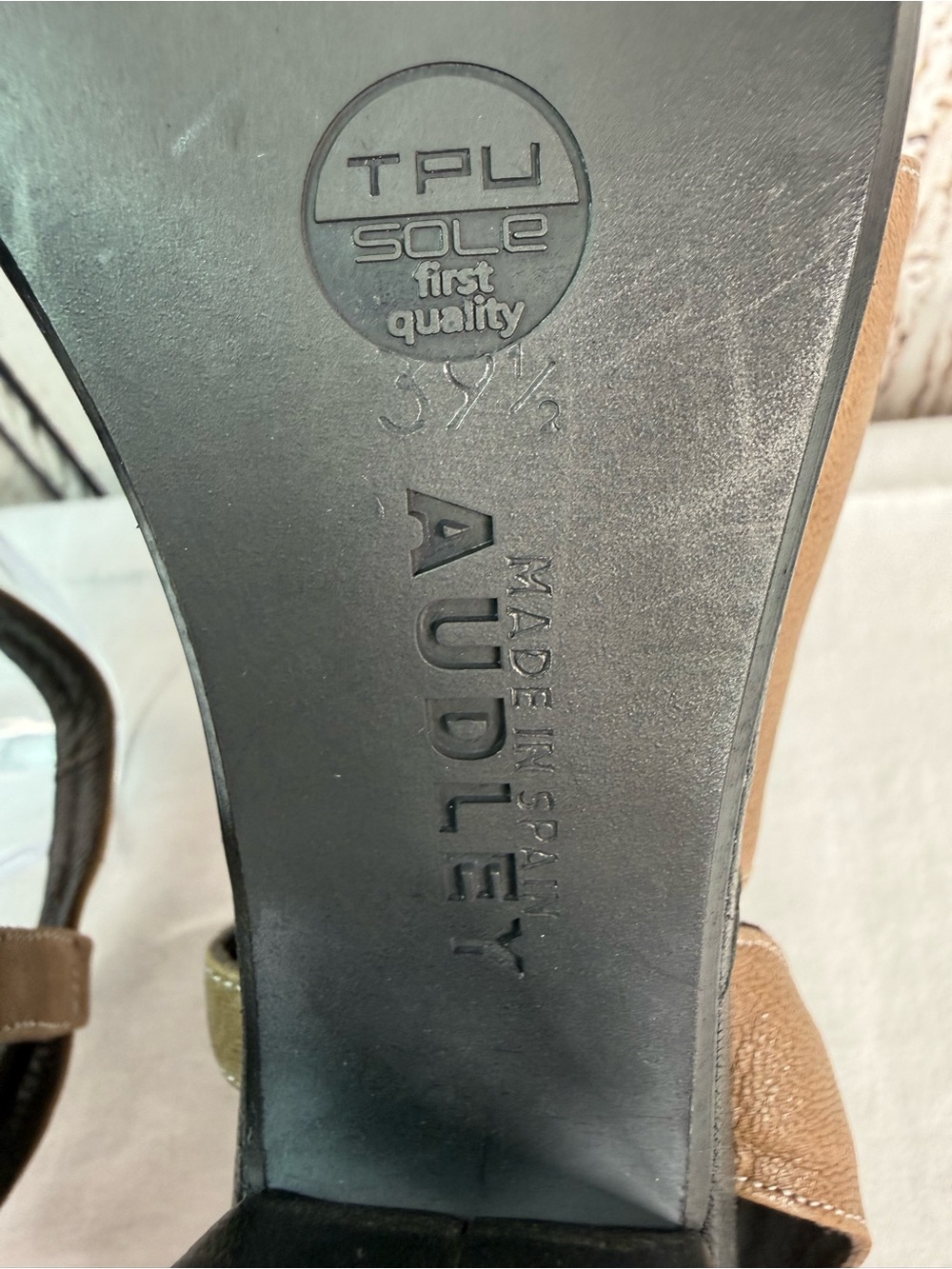 Audley London Leather Strappy Heeled Modern Sandals Made in Spain Size 39.5 EU - Picture 14 of 16